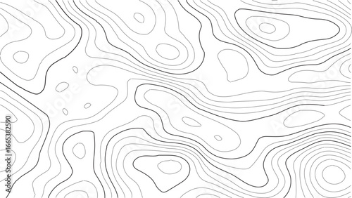Topography Inspired Seamless White Line Vector with Abstract Grid Relief, Elevation Contour Patterns, and Terrain Texture for Wilderness Branding and Modern Design