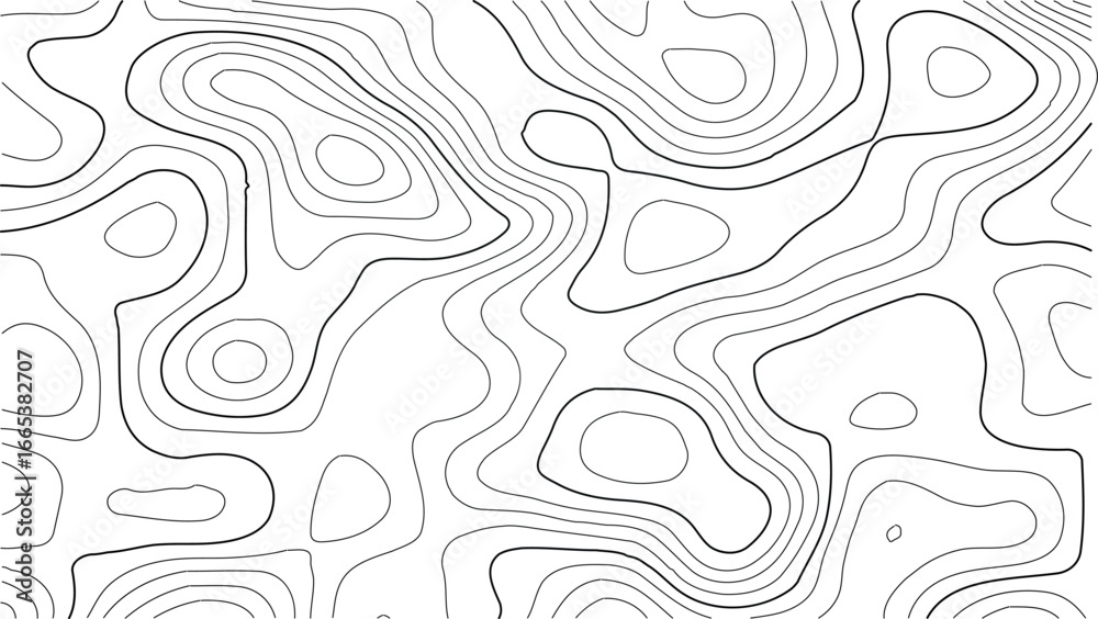 Fototapeta premium Topography Inspired Seamless White Line Vector with Abstract Grid Relief, Elevation Contour Patterns, and Terrain Texture for Wilderness Branding and Modern Design