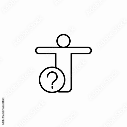 person query inquiry  icon sign vector