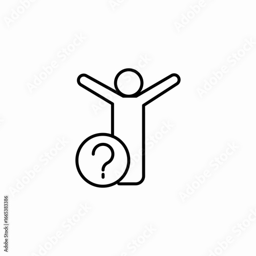 person question mark  icon sign vector