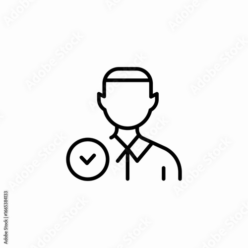 user verified icon icon sign vector