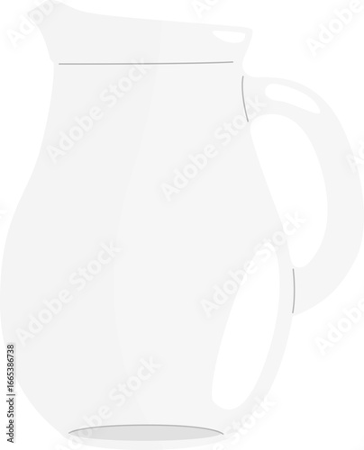 Milk Pitcher or Ceramic Milk Jug Illustration
