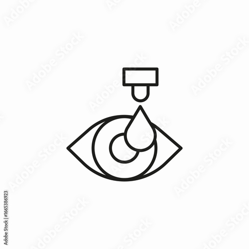 eye drops medication icon sign vector