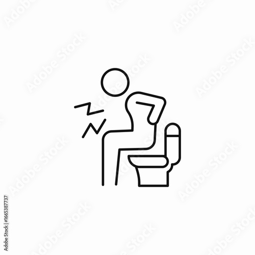 man stomach pain icon sign vector