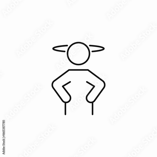 man dizzy feeling icon sign vector