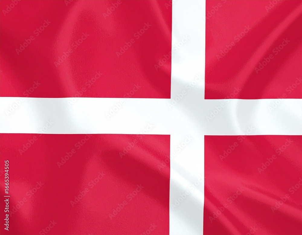 Naklejka premium Denmark Flag with Textured Brushstroke Finish