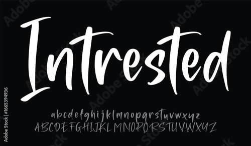Intrested Signature Font Calligraphy Logotype Script Font Type Font lettering handwritten
