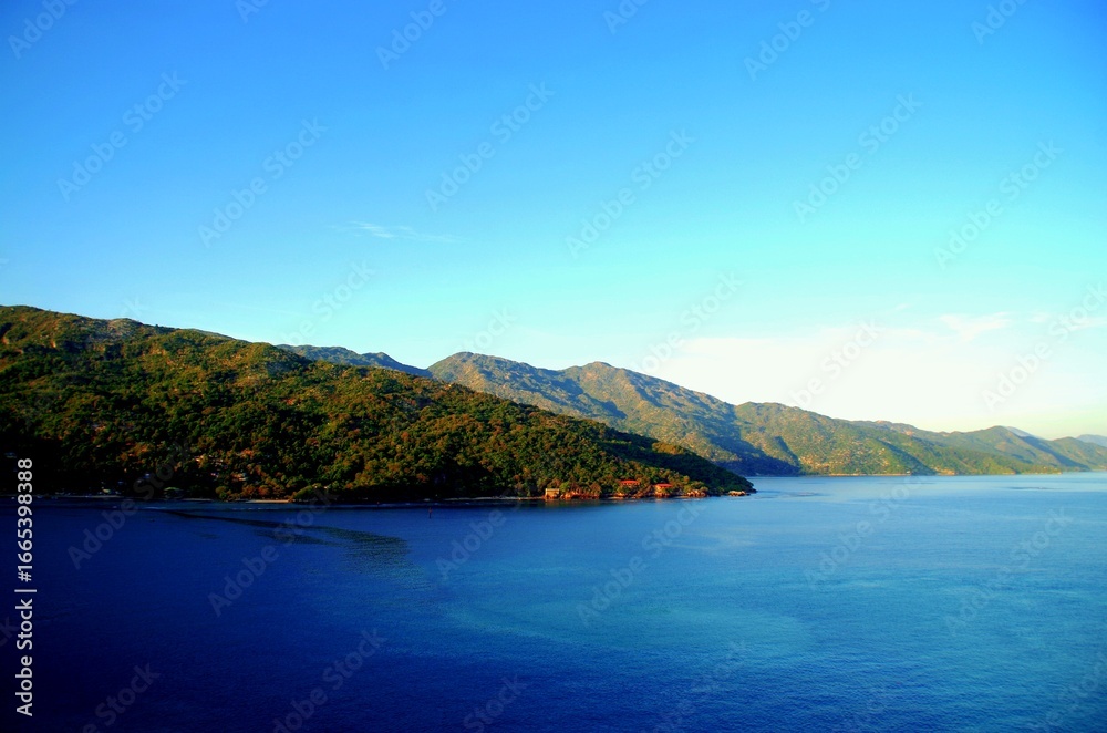 Fototapeta premium island coastline with forests