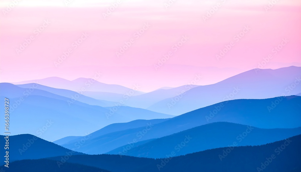 Obraz premium Blue Mountains Sunset Panorama.