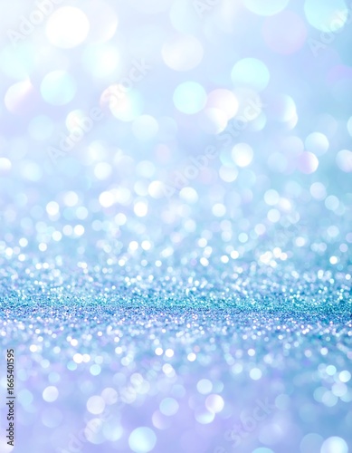 Light-blue glitter bokeh background