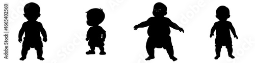 A fetus graphic icon is shown in silhouette form, with an embryo human silhouette sign isolated on a white background, as part of a modern illustration
