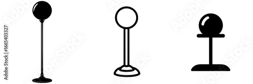 The illustration of a crystal ball on a stand is a simple yet powerful image that can add a touch of mystery and intrigue to your work