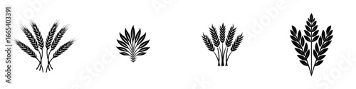 The Wheat Stalks Emblem features a refined black and white illustration of wheat stalks, representing the themes of harvest, abundance, and the richness of nature, making it ideal for use in
