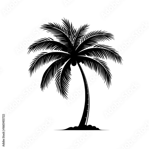 Tropical Paradise’ embodies a serene palm tree silhouette adorned with coconuts, conjuring feelings of peacefulness, calmness, and a getaway
