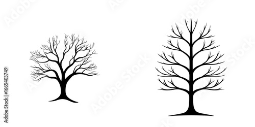 A minimalist symbol of a tree, the Black and White Tree design highlights the tree's sturdy branches and vibrant foliage, making it suitable for eco-friendly companies