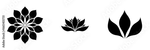 The Floral Mandala is a beautifully simple black and white design consisting of a central circle encircled by stylized petals, making it perfect for meditation, yoga, or spiritual art