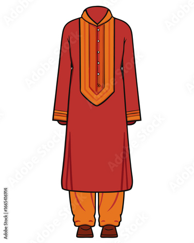 creative details Salwar kameez Vector Illustration