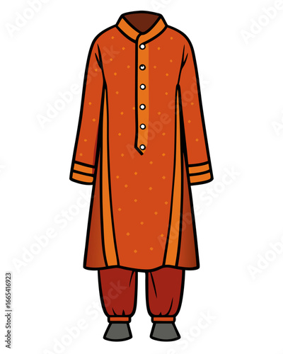 creative details Salwar kameez Vector Illustration