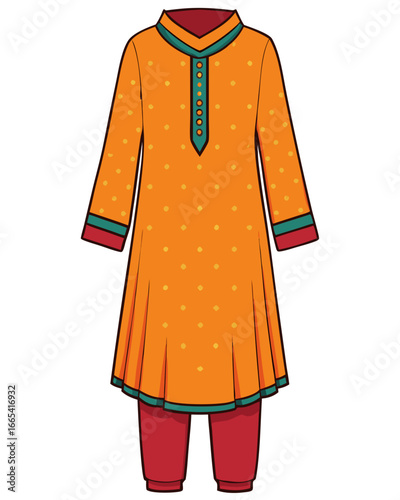 creative details Salwar kameez Vector Illustration