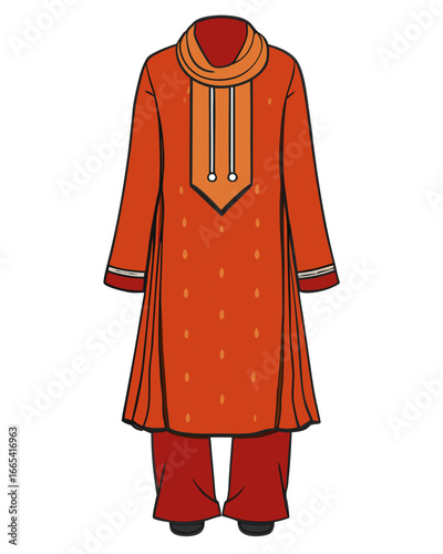 creative details Salwar kameez Vector Illustration