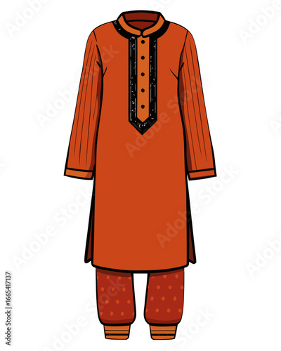 creative details Salwar kameez Vector Illustration