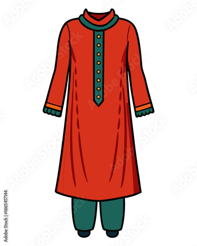 creative details Salwar kameez Vector Illustration