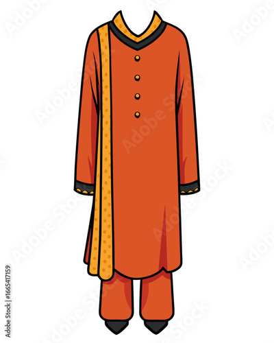 creative details Salwar kameez Vector Illustration