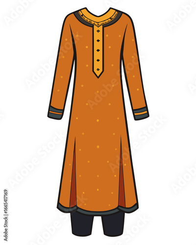 creative details Salwar kameez Vector Illustration