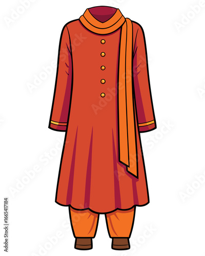 creative details Salwar kameez Vector Illustration