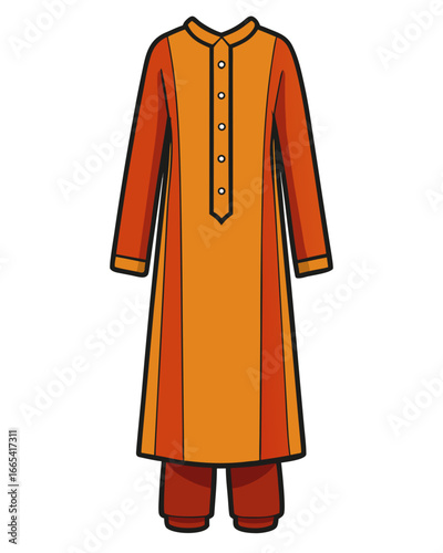 creative details Salwar kameez Vector Illustration