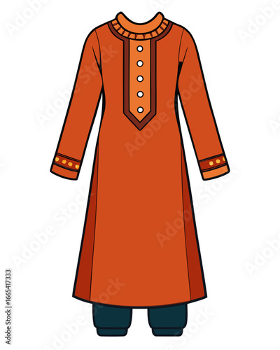 creative details Salwar kameez Vector Illustration