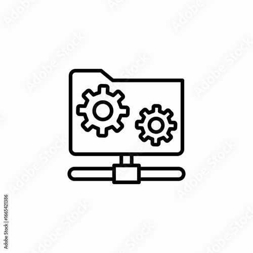 computer settings icon sign vector