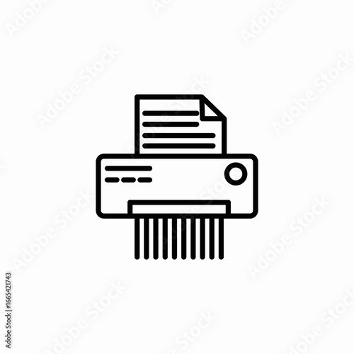 document shredder icon sign vector