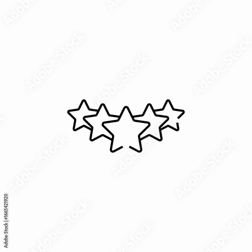 five star icon sign vector