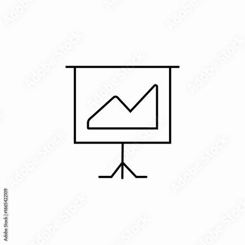 graph tripod icon sign vector