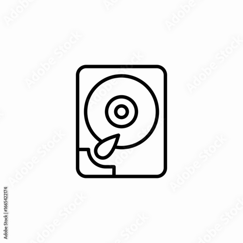 hard disk drive icon sign vector