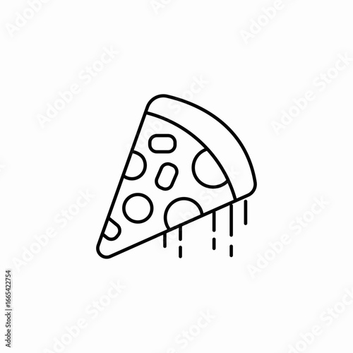 pizza slice icon sign vector