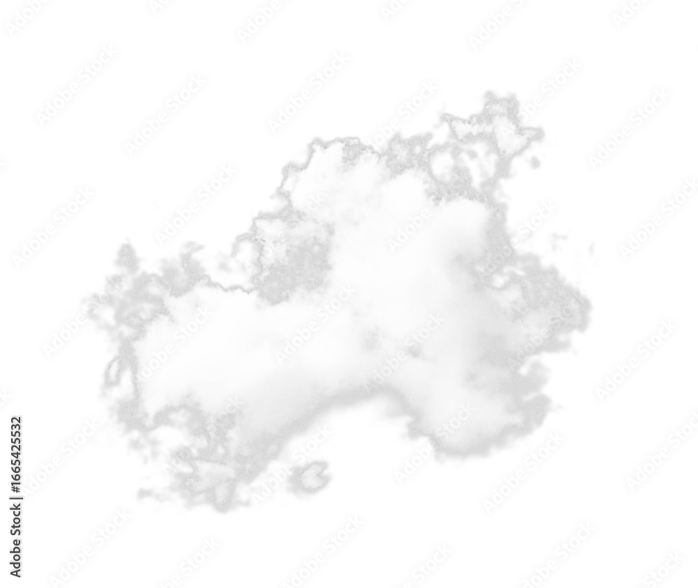 Obraz premium White realistic cloud, smoke or fog on isolated transparent background. Cloud png. Cloud, smoke, fog png
