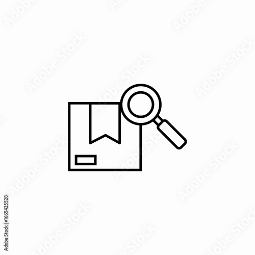 box delivery search icon sign vector