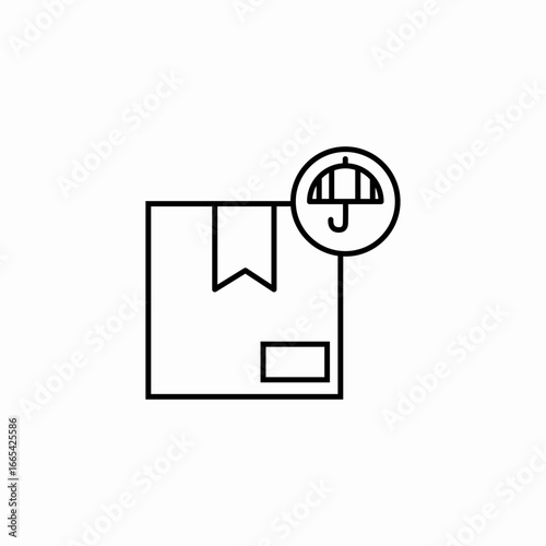 box humidity protection icon sign vector