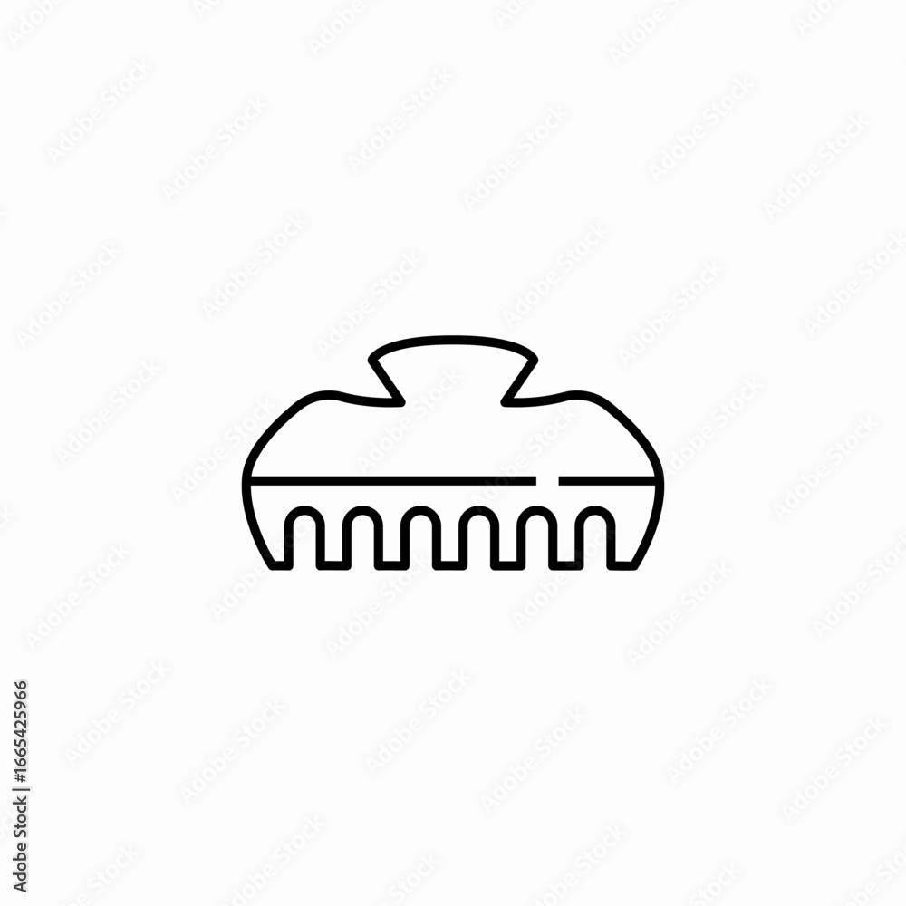 Fototapeta premium hair clip icon sign vector