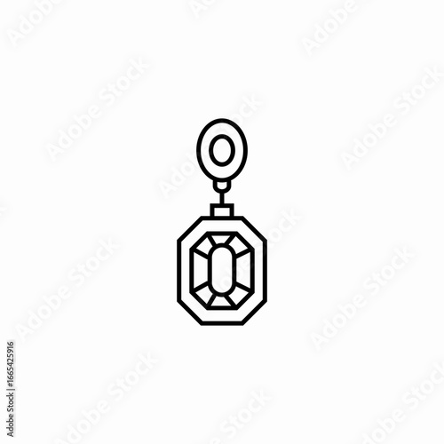 gem earrings icon sign vector