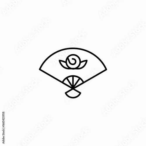 hand fan icon sign vector