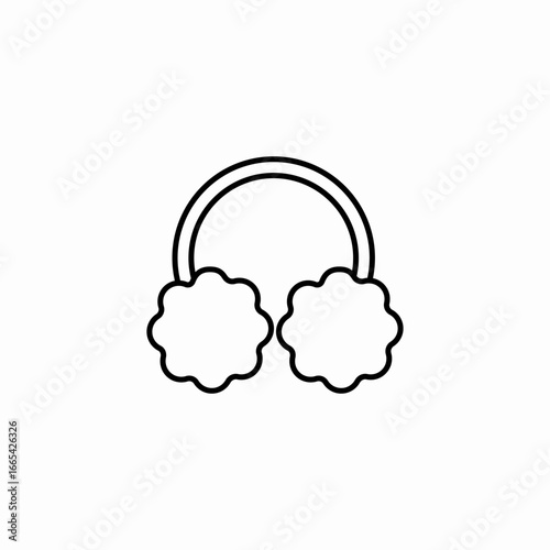 warm earmuffs icon sign vector