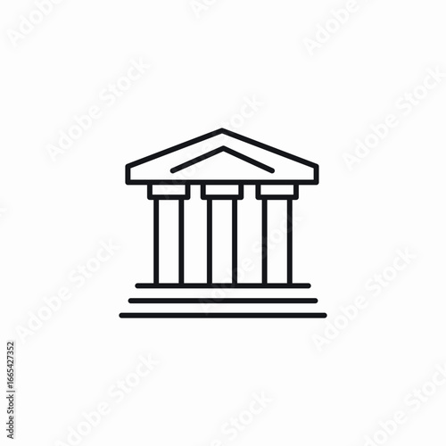 classical building icon sign vector