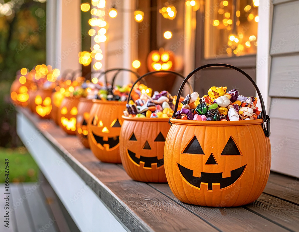 Fototapeta premium halloween pumpkin on the table