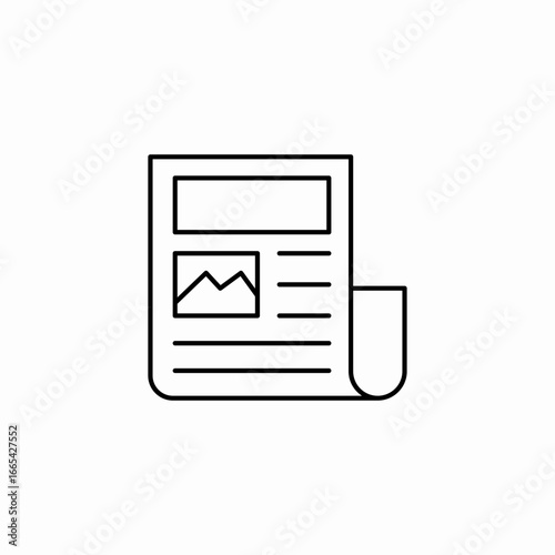 finance newspaper icon sign vector