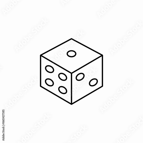 game die icon sign vector
