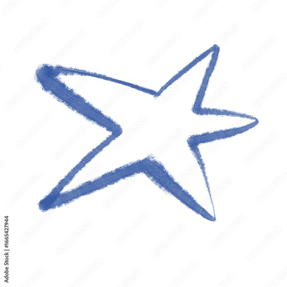 Fototapeta premium blue star on transparent background symbol 