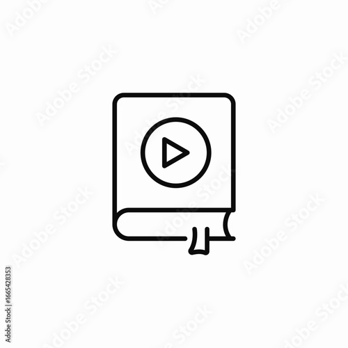 audiobook bookmark icon sign vector